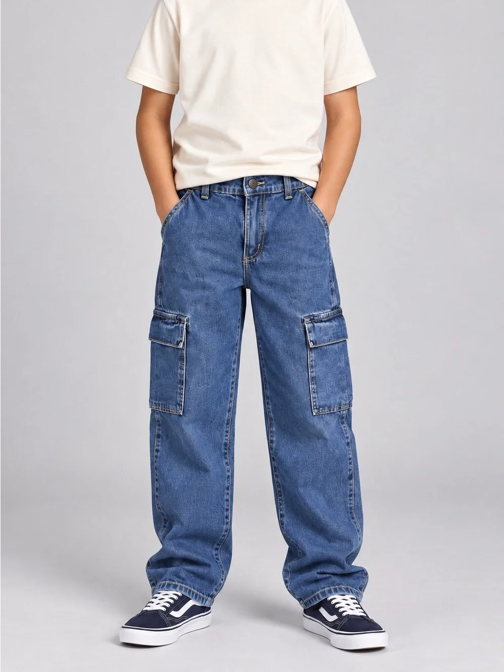 OshKosh B'gosh Blue Cargo Denim Relaxed Jeans